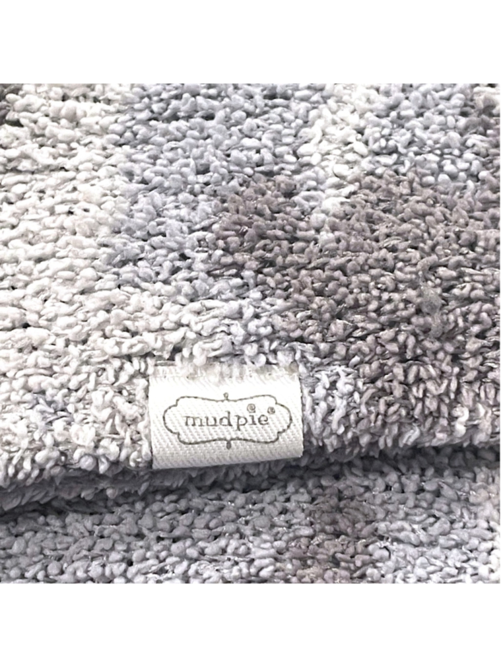 Mud Pie Chenille Gray Camo Blanket Soft - Picture 4 of 9